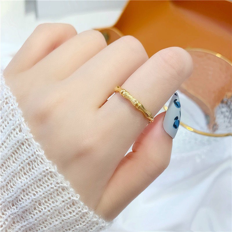 Simple Fashion Line Ring Female Personalized Cold Style Ins Popular Net Red Special-Interest Design Open Index Finger Ring Female