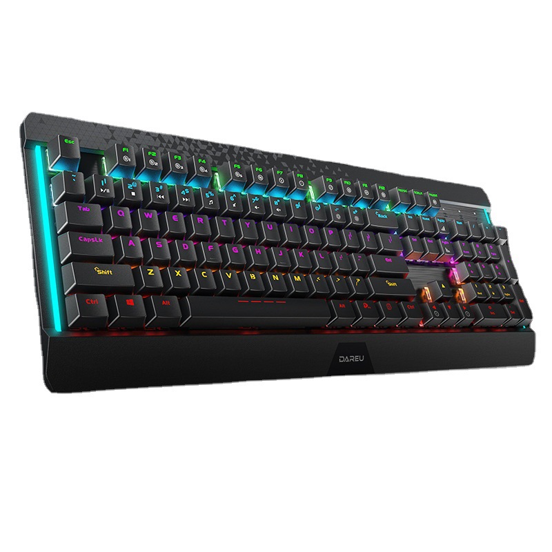 达尔优lk169发光游戏电竞机械键盘青轴有线吃鸡笔记本电脑104键