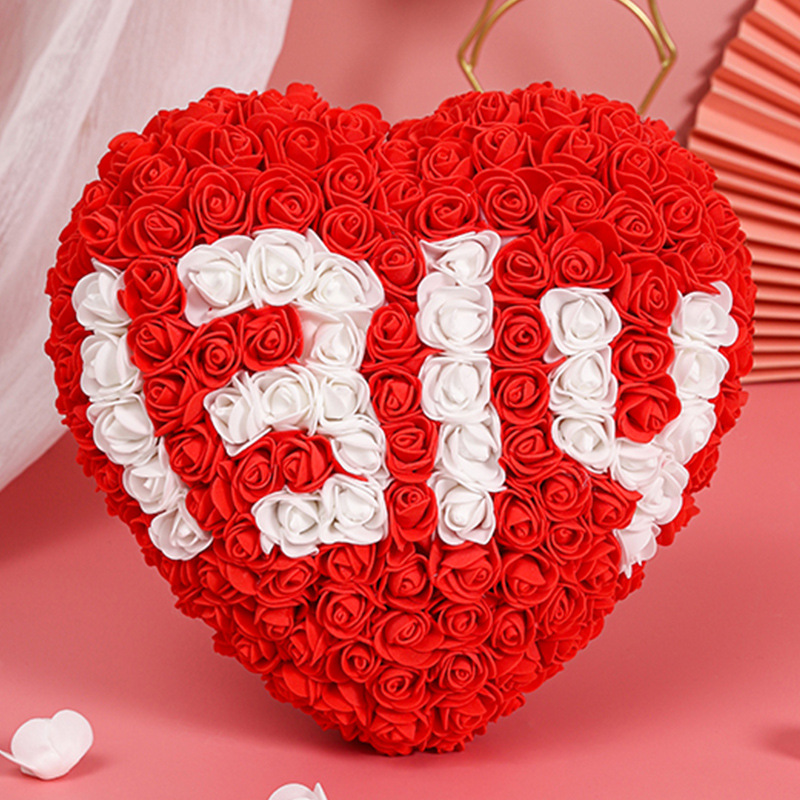 520情人节礼物送情人送女友love玫瑰花爱心1314pe泡沫花桃心批发