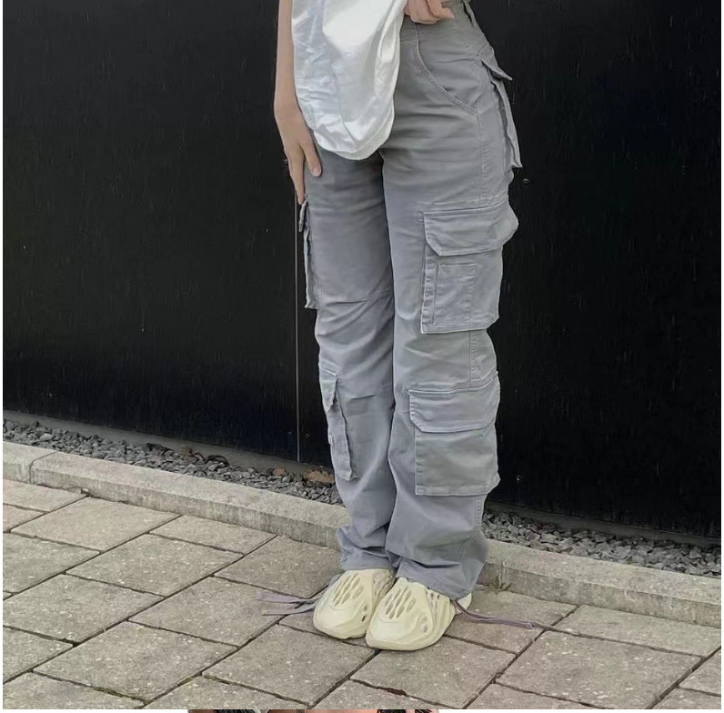 Autumn and Winter European and American New Women's Clothes Workwear Straight-Leg Trousers High Waist Loose Wide Legs Retro Daddy Jeans for Women