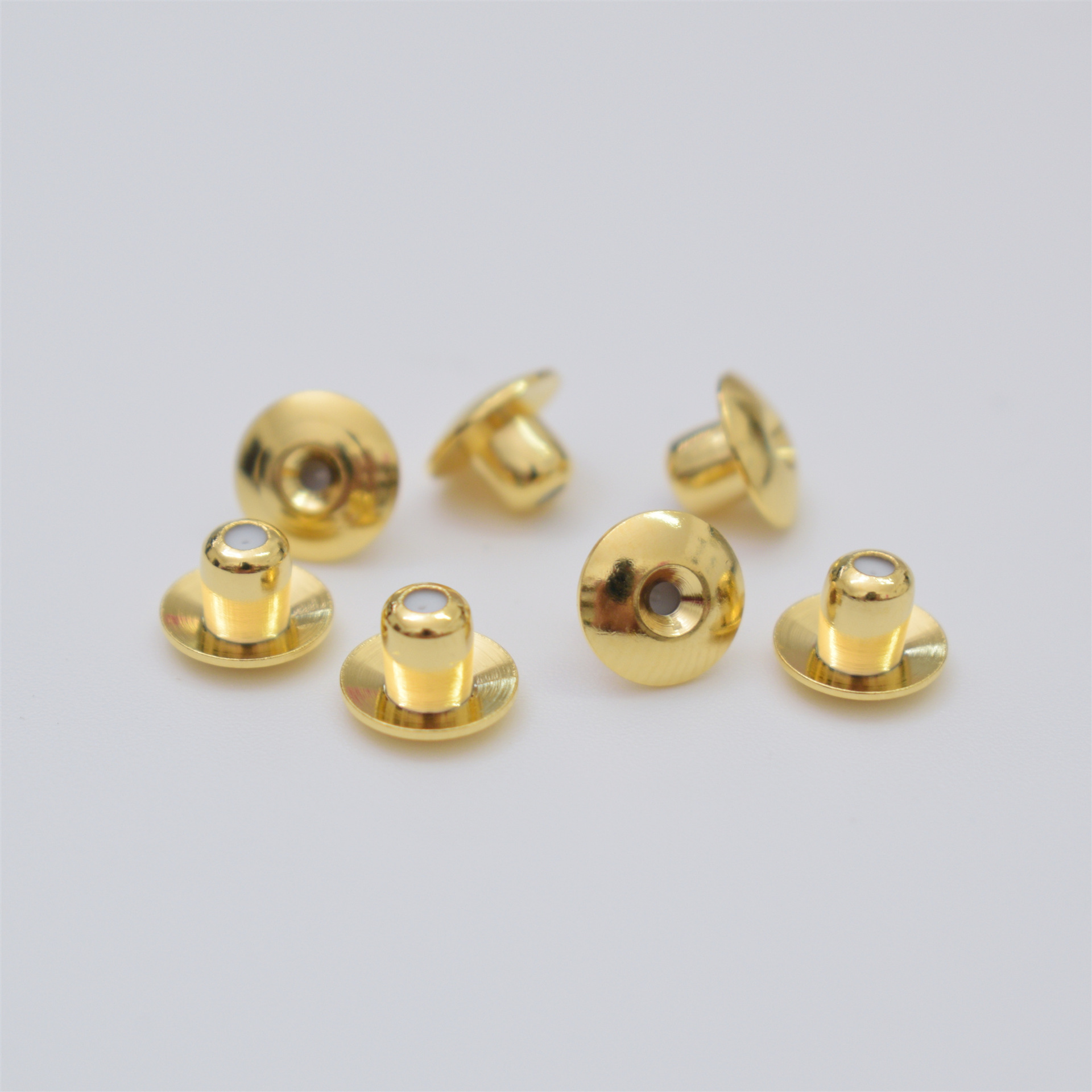 Color Retention 18K Gilded Bullet Large Earplug Frisbee Earplugs Ear Forcing Accessories Diy Earring Material Ear Stud Plug