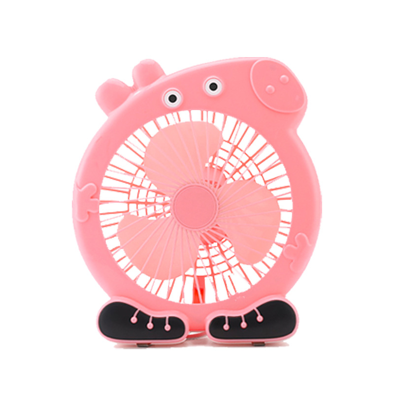 Cartoon Electric Fan USB Mute Mini Desktop Student Portable Office Home Mute Fan Gift Wholesale