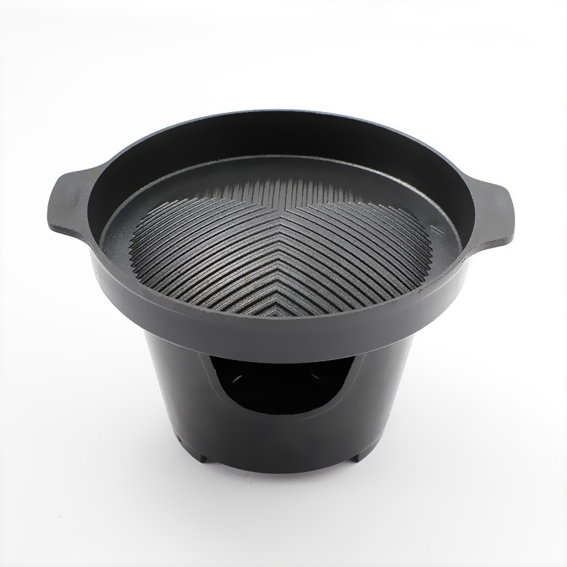 一人食迷你日式小烤肉炉子酒精炉烤炉烧烤架无烟烧烤炉户外干锅仔