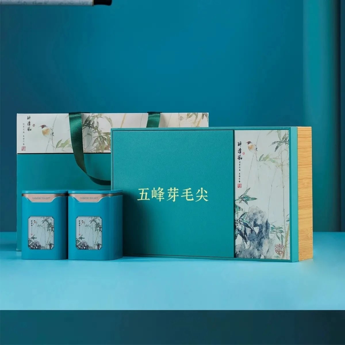 武汉莲峰茶行 五峰芽毛尖 湖北特产 200g 罐装 礼盒-阿里巴巴