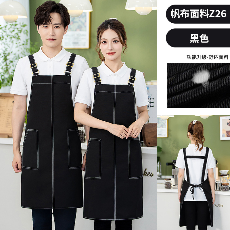 advertising apron oil-proof waterproof printing catering barber household kitchen activity promotion korean style polyester apron wholesale