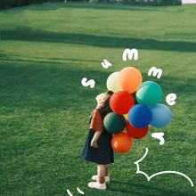 网红气球摆摊小红书户外野餐公园草坪加厚束儿童宝宝生日拍照道具