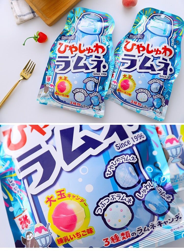 日本进口零食糖汽水糖水果苏打果汁硬糖喜糖儿童节礼物