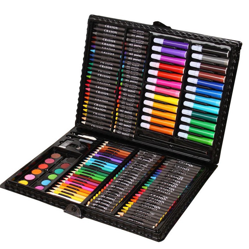 208 Watercolor Pens Set 150 Brush Children's Day Painting Stationery Color Pen Gift Drawing Set Wholesale