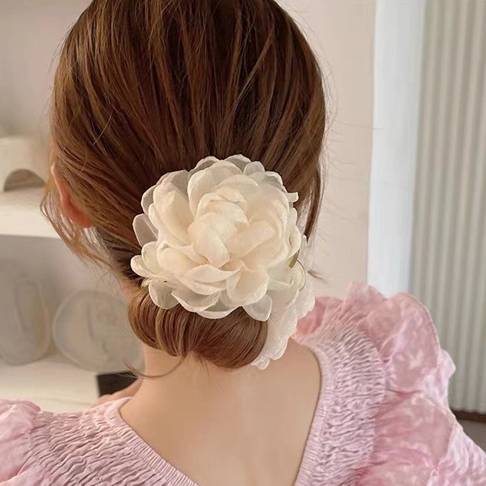 Summer Super Fairy Bun Flower Hair Clip Girls Elegant Updo Hairpin Hairpin Clip Headdress 2024 New
