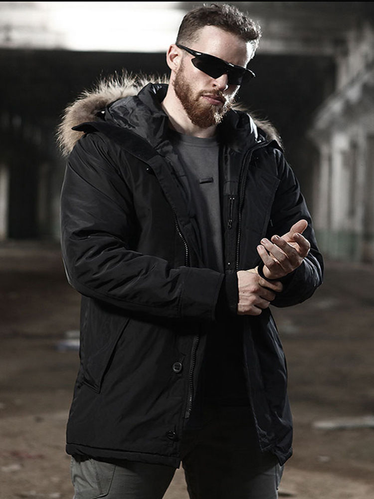 户外n3b真毛领战术棉服防风防水极地防寒服冬季男士军大衣-阿里巴巴