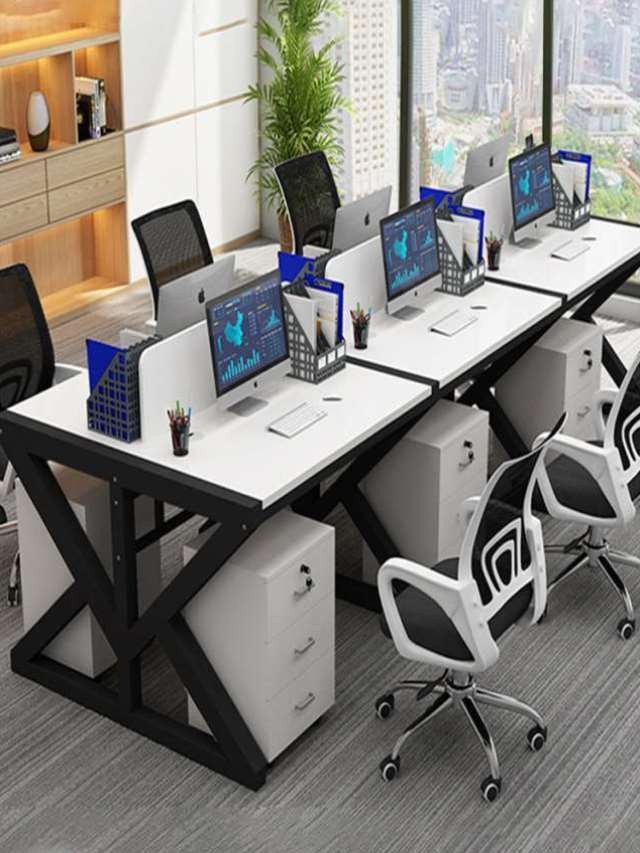 办公室职员桌椅组合工位办公桌卡座公司屏风会客厅桌简易商