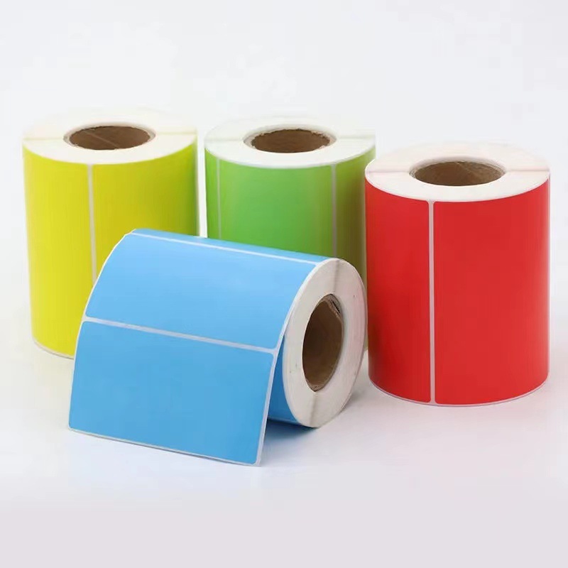 厂家直供彩色三防热敏纸标签贴纸印刷不干胶标签牛皮红黄绿蓝色
