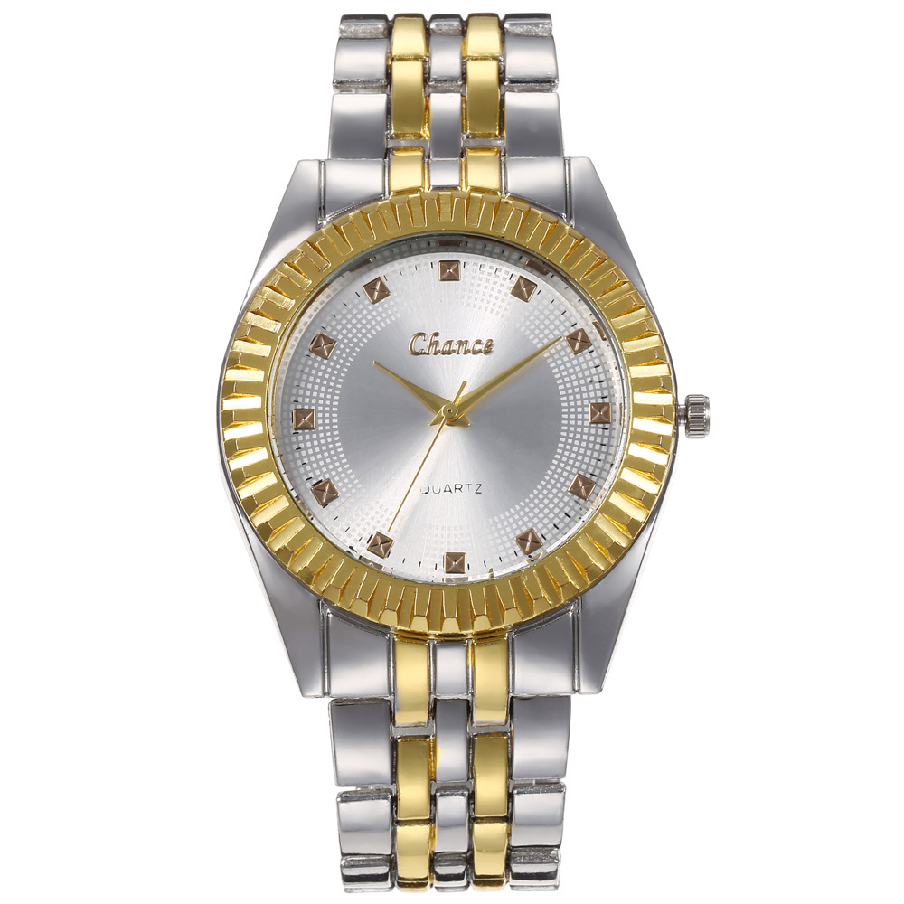 时尚潮流百搭商务大气钢带大表盘石英手表 手链(3pcs/set)-阿里巴巴