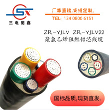 四川三电线缆 国标铝芯YJLV-YJLV22  3+2芯阻燃电力电缆 现货批发