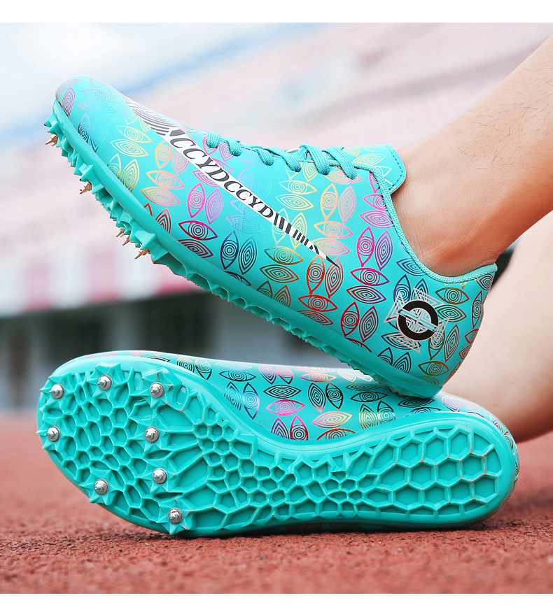 跨境外贸田径鞋男径短跑钉子鞋男女中短长跑步跳远鞋中考体考钉鞋