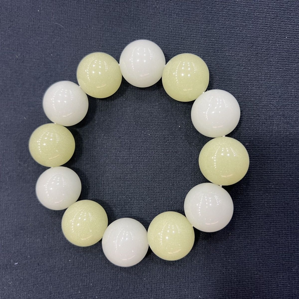 夜光双色手链12颗蓝绿色夜光珠子手串盘玩冷门手串罕见-阿里巴巴