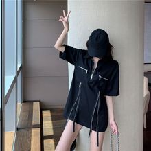 2020夏季新款韩版女装港味复古气质休闲工装宽松衬衫短袖上衣潮