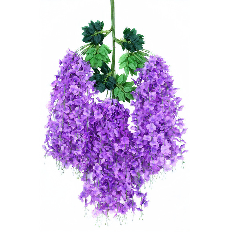 Wedding Decoration Flower Artificial Flowers Wisteria Tofu Pudding Internet Celebrity Ceiling Wisteria Corridor Wholesale Artificial Wisteria Long