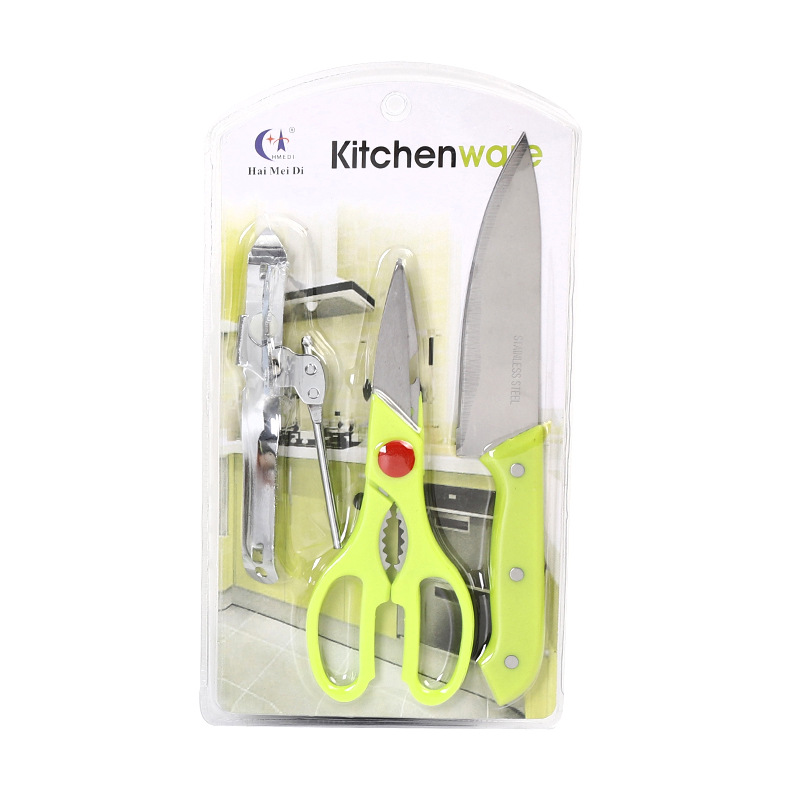 Kitchen Knife Set Bottle Opener 859-3Pc Cutters & Scissors Fruit Knife Can Openers Kitchen Gadget Set