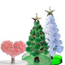 纸树开花圣诞树神奇浇水生长创意魔法结晶树儿童时玩具圣诞节礼物