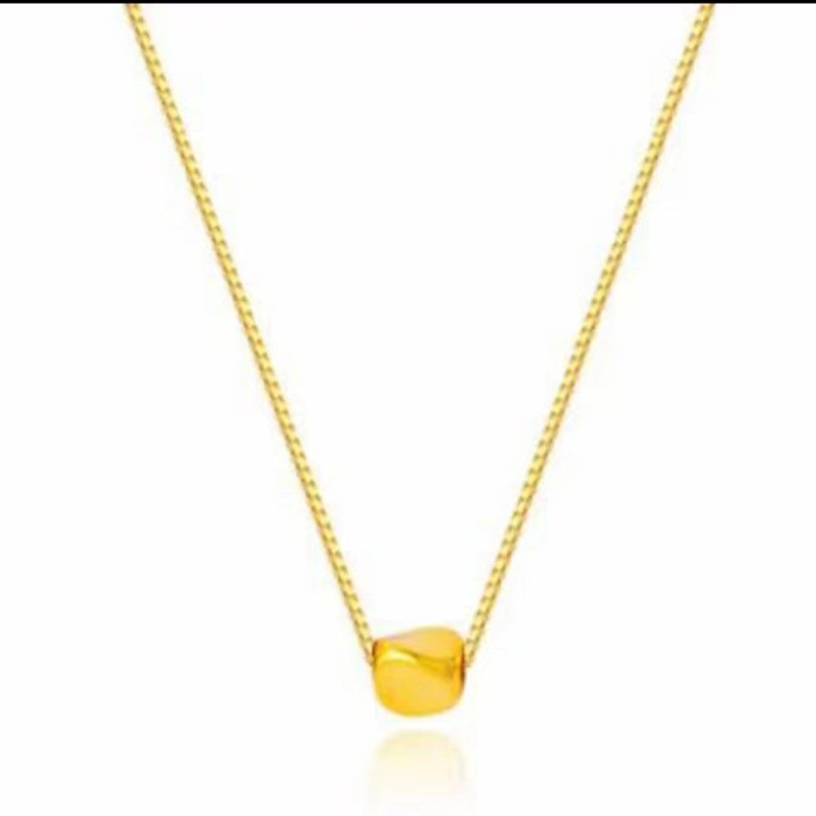 2023年新款碎金万两转运珠项链女款黄金色项饰-阿里巴巴