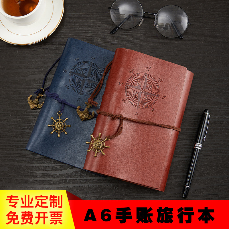 Retro Journal Book Simple and Compact Convenient Blank Kraft Paper A6 Diary Notebook Portable Notepad Journal Book