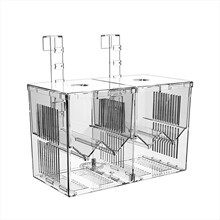 亚克力隔离盒鱼缸隔离盒透明斗鱼孔雀鱼孵化隔离隔鱼器带隔