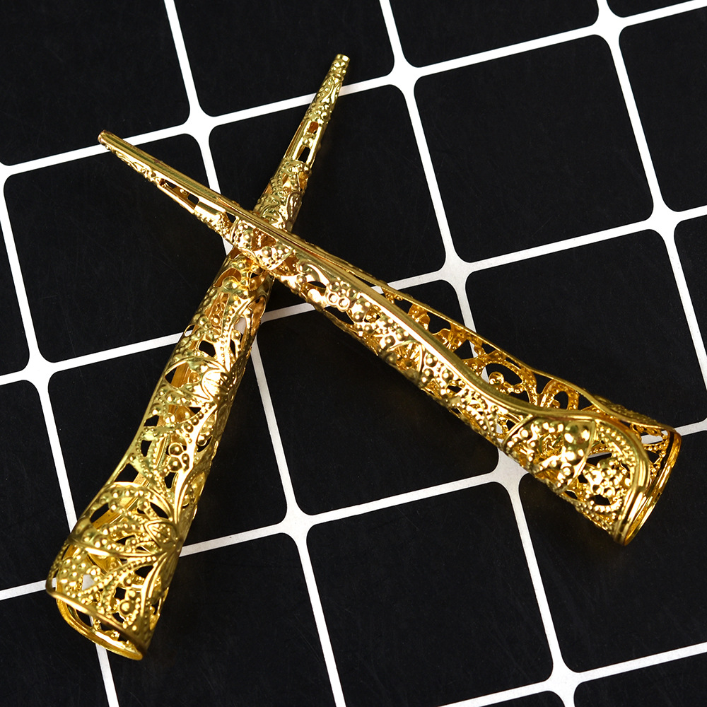 122mm古装皇后镂空手指套 diy古代影视专用金属指套 厂家直供