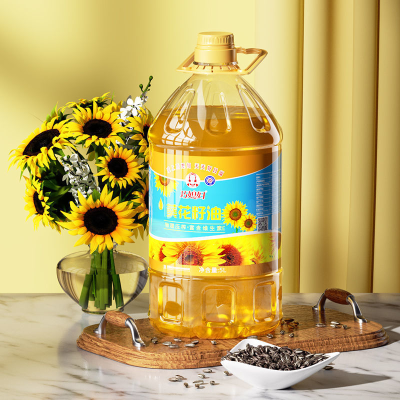 包邮压榨葵花仁油葵花籽油食用油5l大桶装家用烹饪葵花油植物