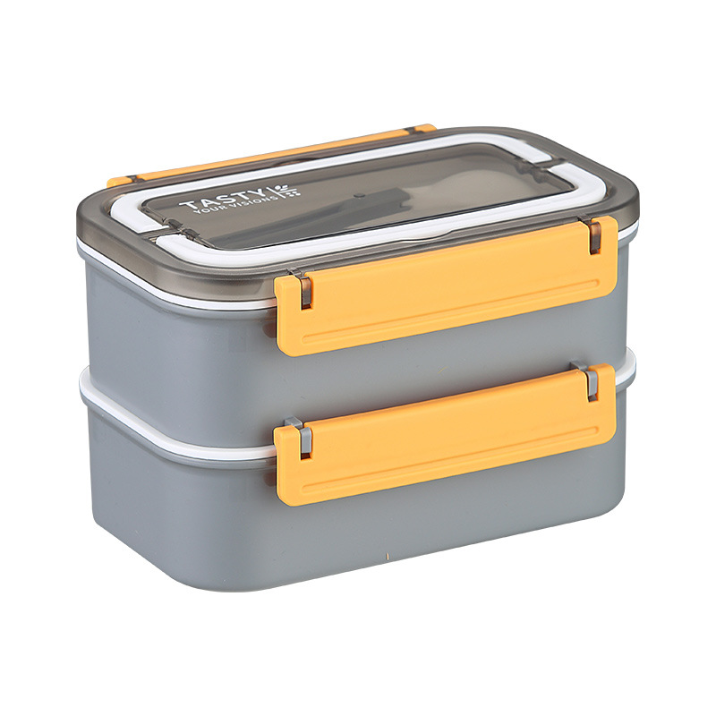 Stainless Steel Double Layer Lunch Box Portable Single-Layer Student Office Worker Lunch Box Lunch Box Lunch Box with Handle