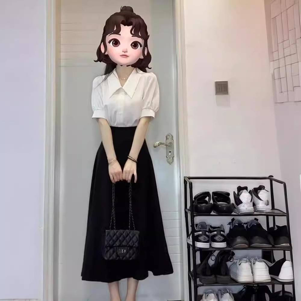 白色短袖衬衫女气质职业正装教资穿搭服装公务员事业编制面试套装