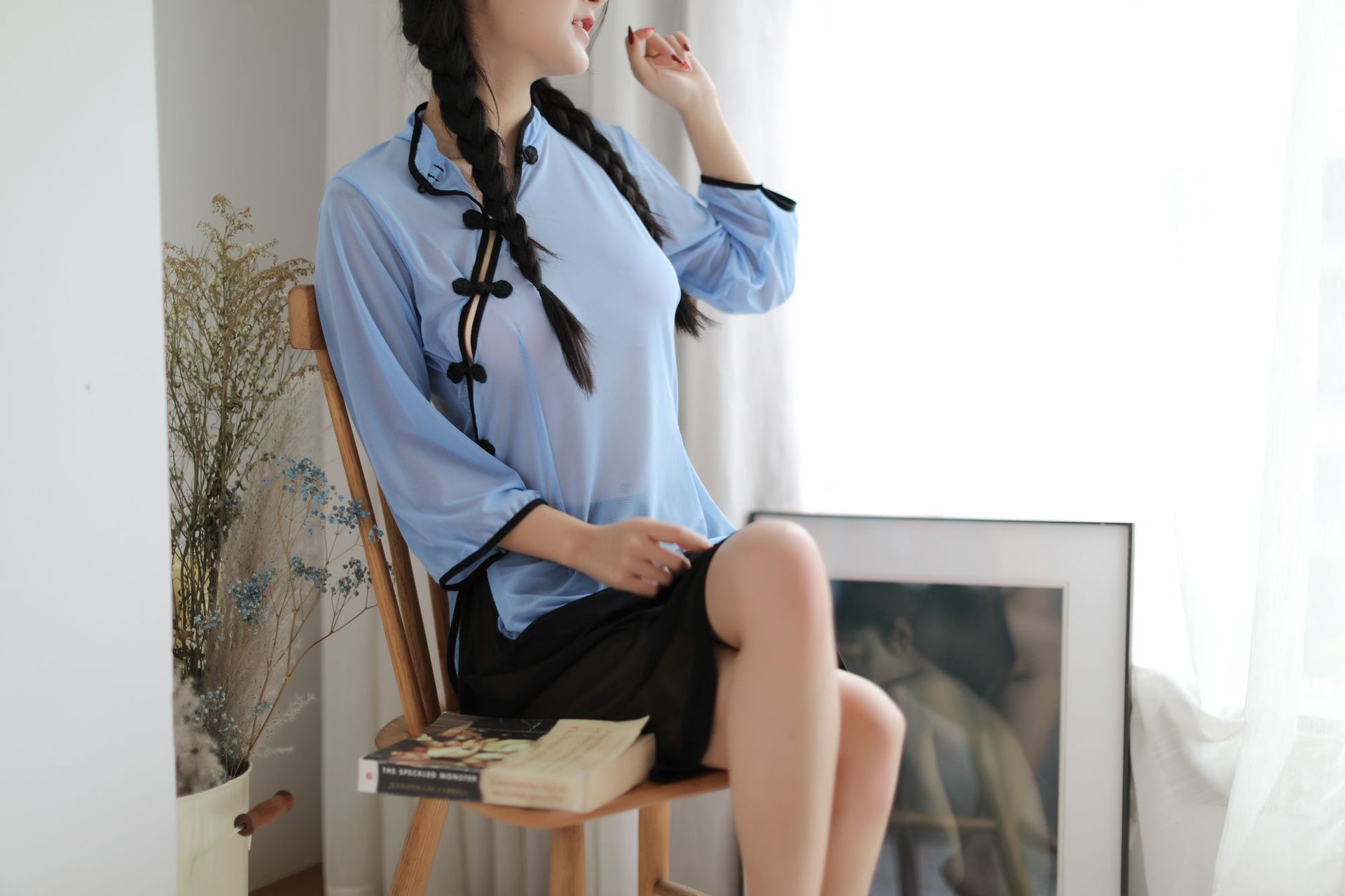 情趣内衣女装透视侧叉制服民国风学生装性感旗袍睡裙新款代发