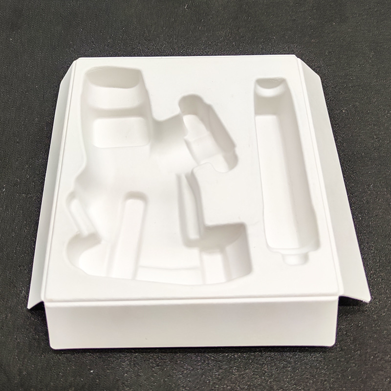 定制包装内衬干压纸托环保可降解缓冲防震纸浆塑模白色干压托盘