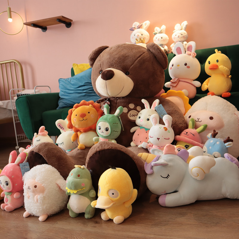 抓娃娃机公仔小号毛绒玩具儿童布婚礼玩偶女婚庆抛洒伴手礼物批发