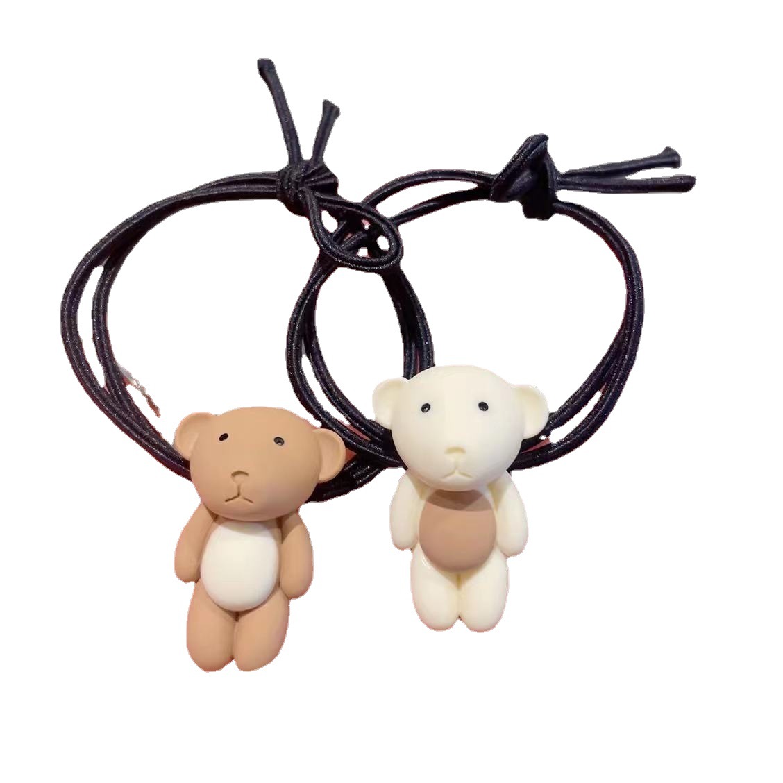 卡通小熊发饰2元店厂家批发韩版头饰大号扎头发黑线熊皮筋发圈