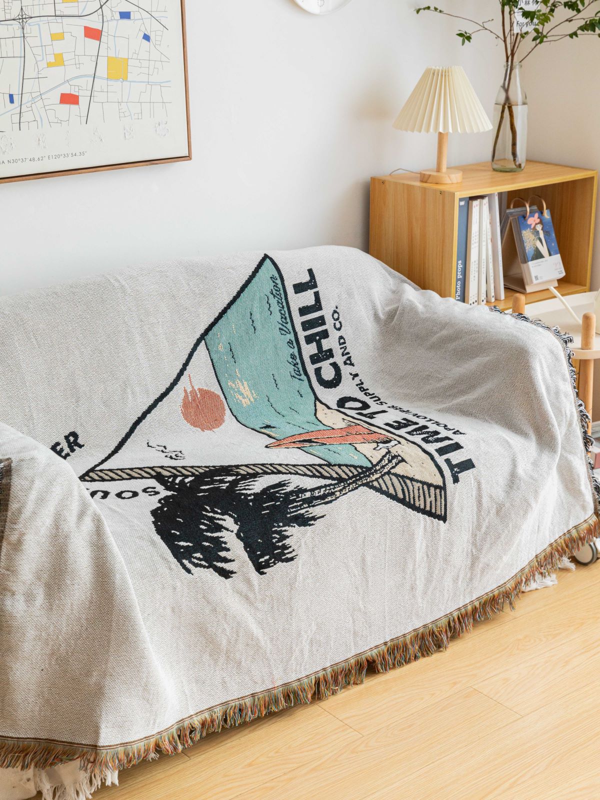 Coconut Island Office Nap Blanket Nap Blanket Single Sofa Cover Sofa Cover Decorative Blanket