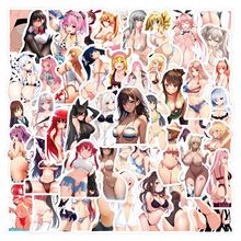 120张Anime sexy girl卡通动漫比基尼性感女孩贴纸装饰防水贴画