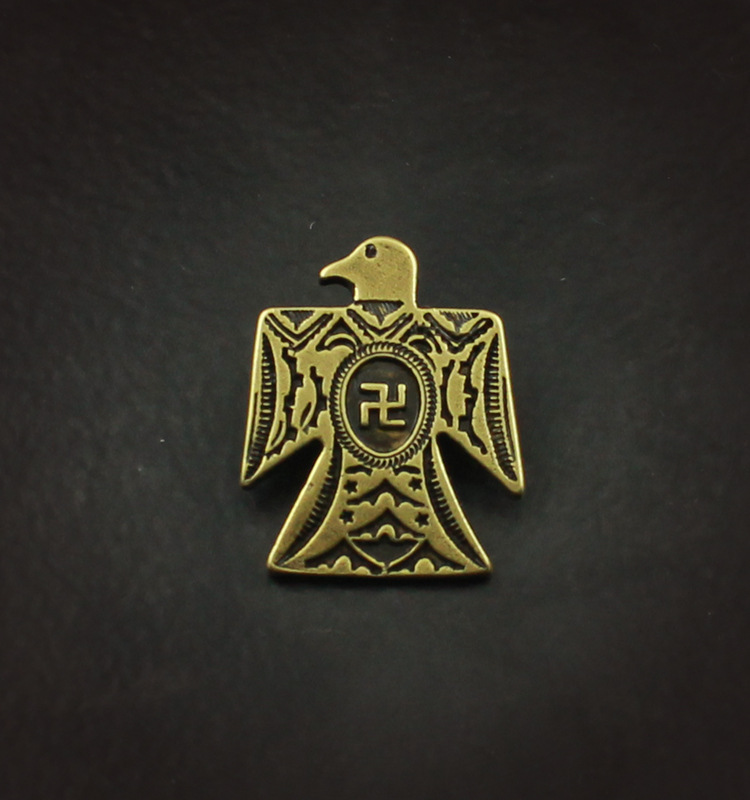 新款纯铜美式纳瓦霍风格卍直播热销雷鸟造型皮具箱包创意财布扣