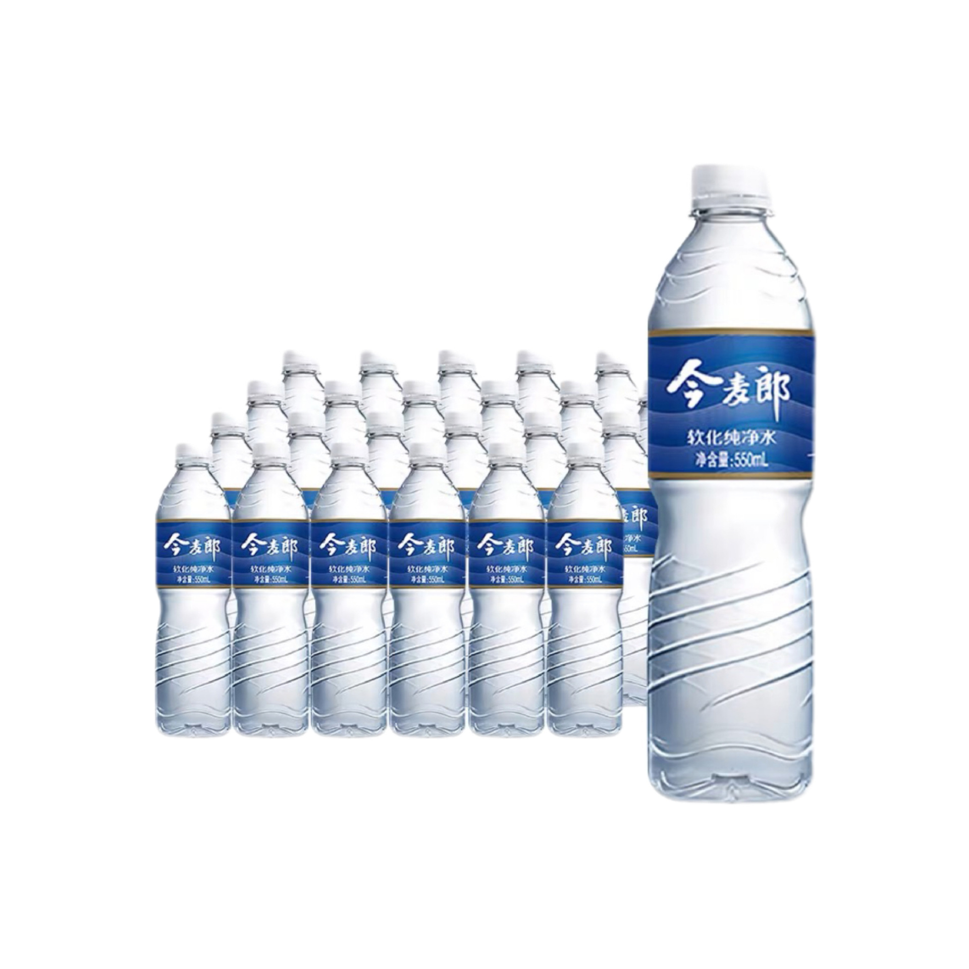 今麦郎饮用纯净水 550ml×24瓶整箱 软化型非矿泉水瓶装商务 批发