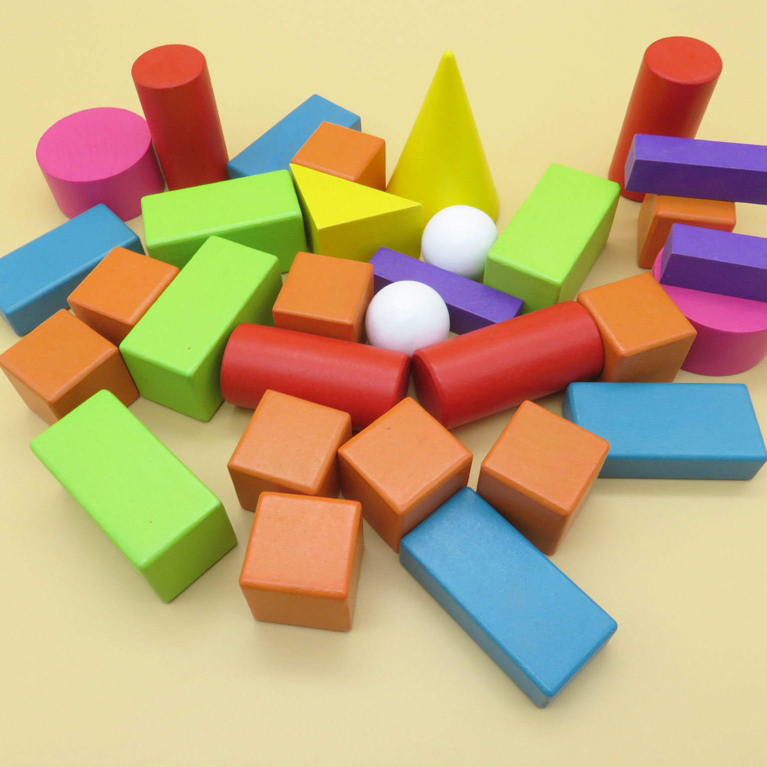 小学数学教具学具木制正方体球圆柱长方体圆锥几何积木幼儿园早教