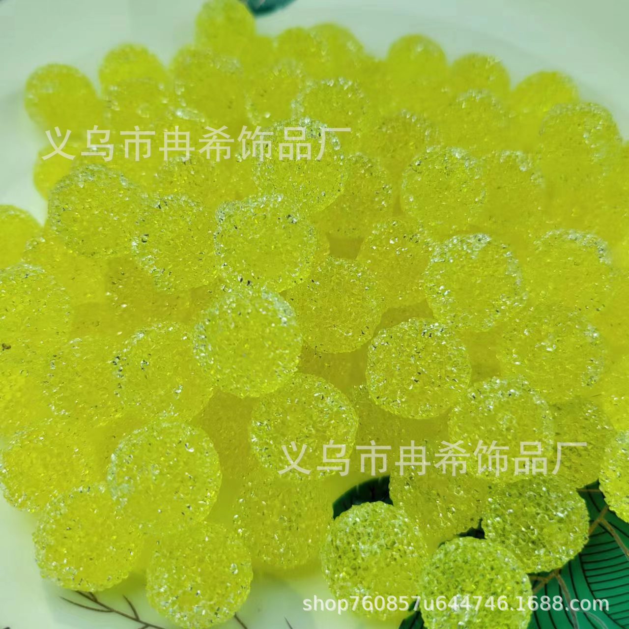 Handmade DIY Granulated Sugar Beads Soft Candy Straight Hole Candy Waxberry Ball Granulated Sugar Peach Heart Ins Korean Same Style