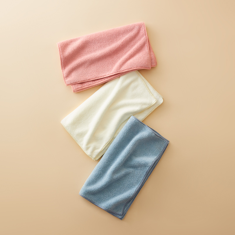 40hphoyo雪滑绒毛巾3条装 洗脸洗澡男女家用比吸水成人柔软大