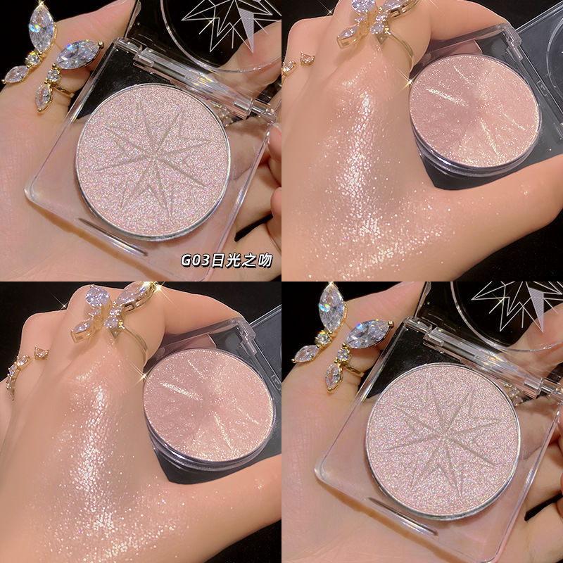 Maxfine High Light Makeup Palette Mashed Potatoes Fine Powder Diamond Thin and Glittering High Light No Falling out Pearlescent Shining Eye Shadow