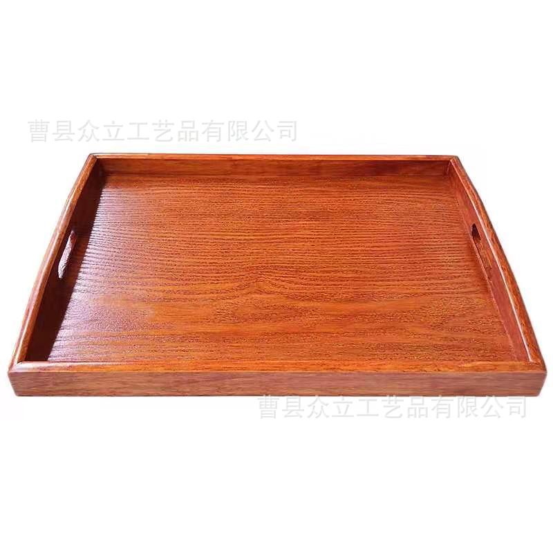 Factory Multi-Specification Wooden Tray Dessert Bread Plate Restaurant Hotel Wooden Fruit Plate Pastry Nut Display Plate