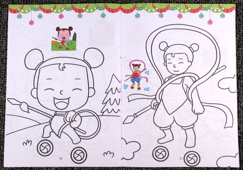 西游记涂色画儿童宝宝学画画本涂鸦填色绘画册幼儿启蒙入门起步书