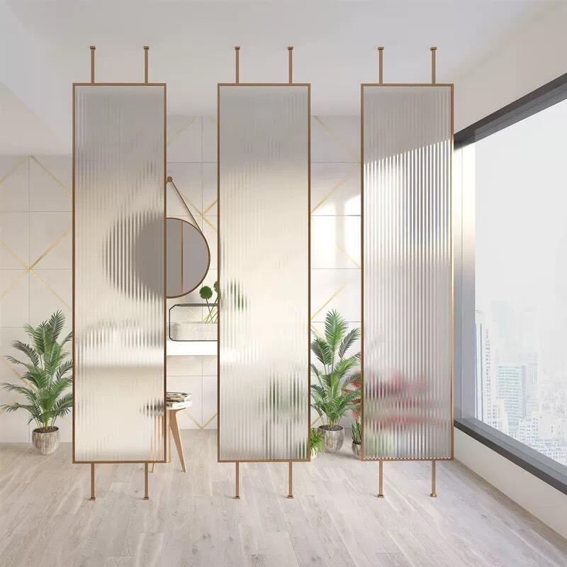 简约长虹玻璃屏风隔断墙客厅折叠移动卧室遮挡家用办公室装饰屏风