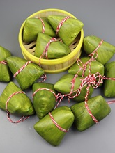 粽子模型泡沫假食品幼儿教具仿真四角粽串食物摆件挂装饰橱柜道具