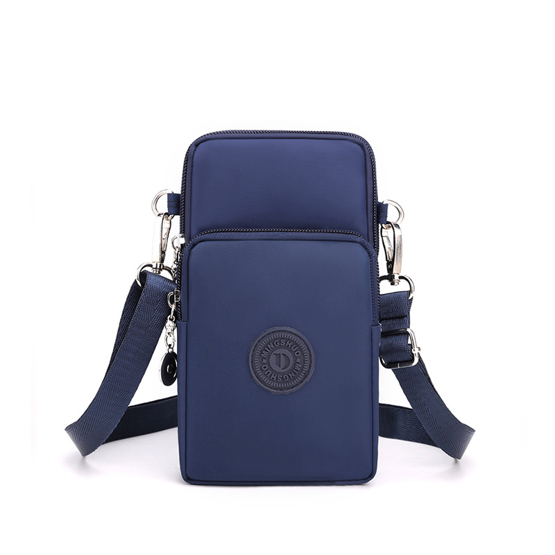 Cross-Border New Arrival Mobile Phone Bag Female Cross-Body Oxford Cloth Crossbody Small Bag Mobile Phone Bag Vertical Mini Coin Wrist Bag