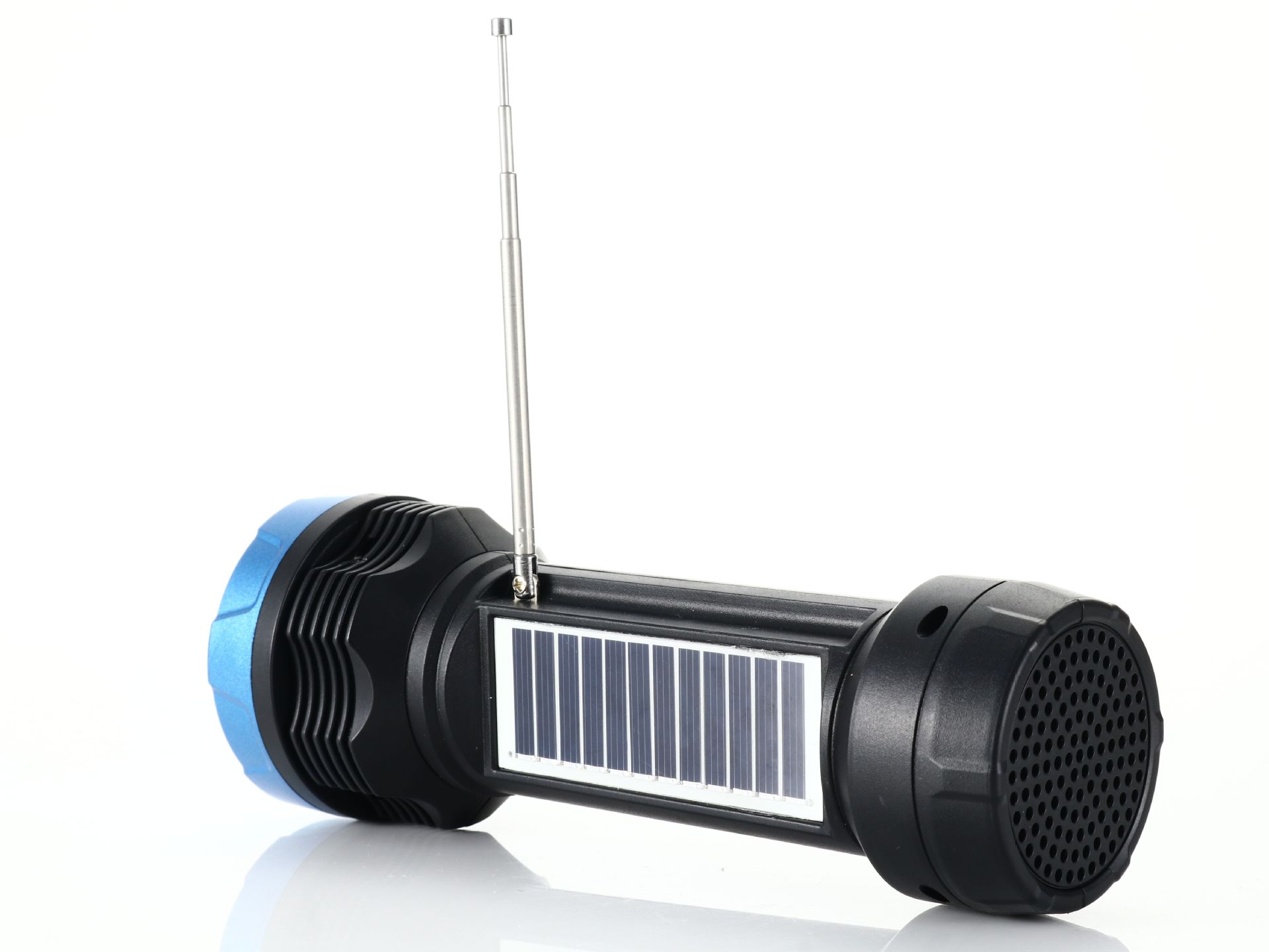 Cross-Border New Arrival Solar Flashlight Home Wireless Bluetooth Small Sound Box FM Radio [Card + U Disk]]