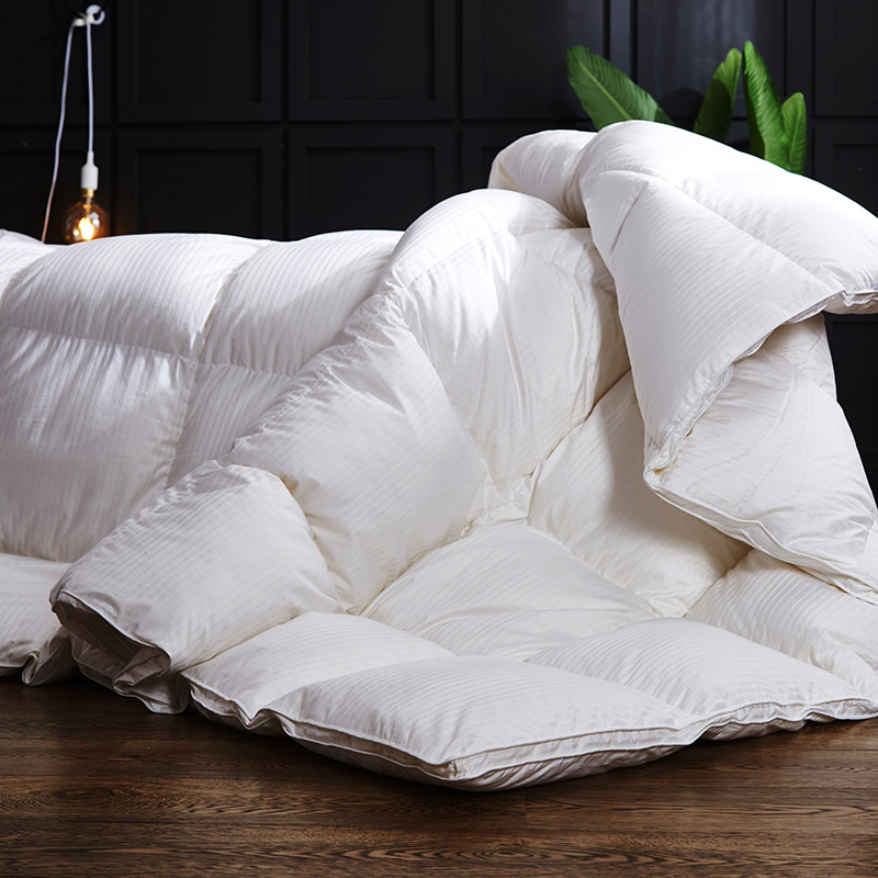 羽绒被95白鹅绒加厚冬被冬季保暖单双人被子春秋被五星级酒店被芯